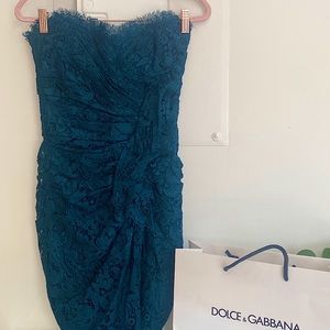 Lace Bustier Strapless Mini Dress Dolce&Gabbana